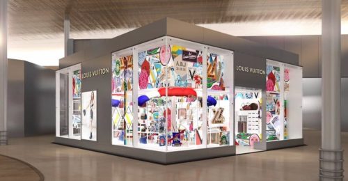 Louis Vuitton opens its first shop in a french Airport, at Paris-Charles de Gaulle Airport, Hall K
