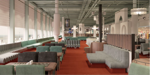 The new boarding lounge in terminal 2G, redesigned by French designer Dorothée Meilichzon, welcomes its first passengers